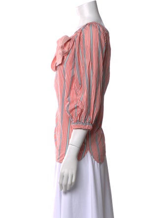 See by Chloé Striped Scoop Neck Blouse