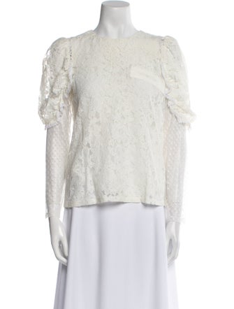 See by Chloé Crew Neck Long Sleeve Blouse