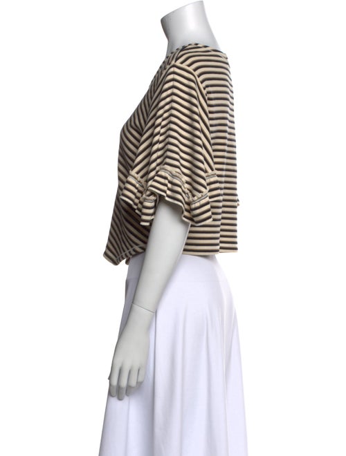 See by Chloé Striped V-Neck Crop Top