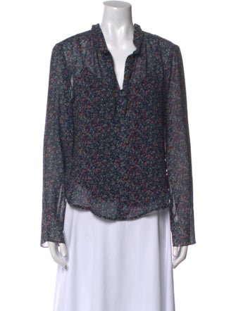 See by Chloé Floral Print V-Neck Blouse