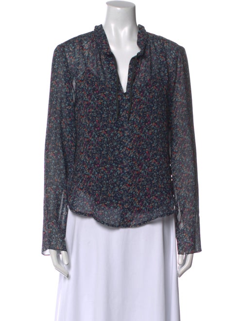 See by Chloé Floral Print V-Neck Blouse