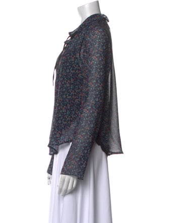 See by Chloé Floral Print V-Neck Blouse