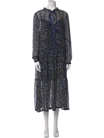See by Chloé Silk Midi Length Dress