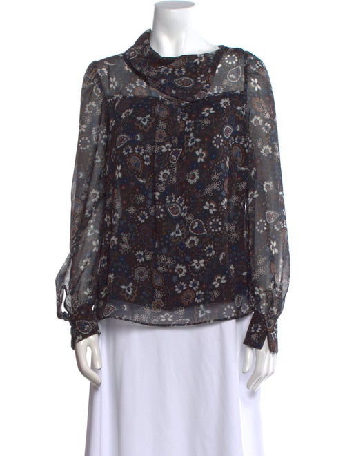 See by Chloé Floral Print Cowl Neck Blouse