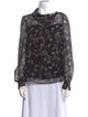 See by Chloé Floral Print Cowl Neck Blouse