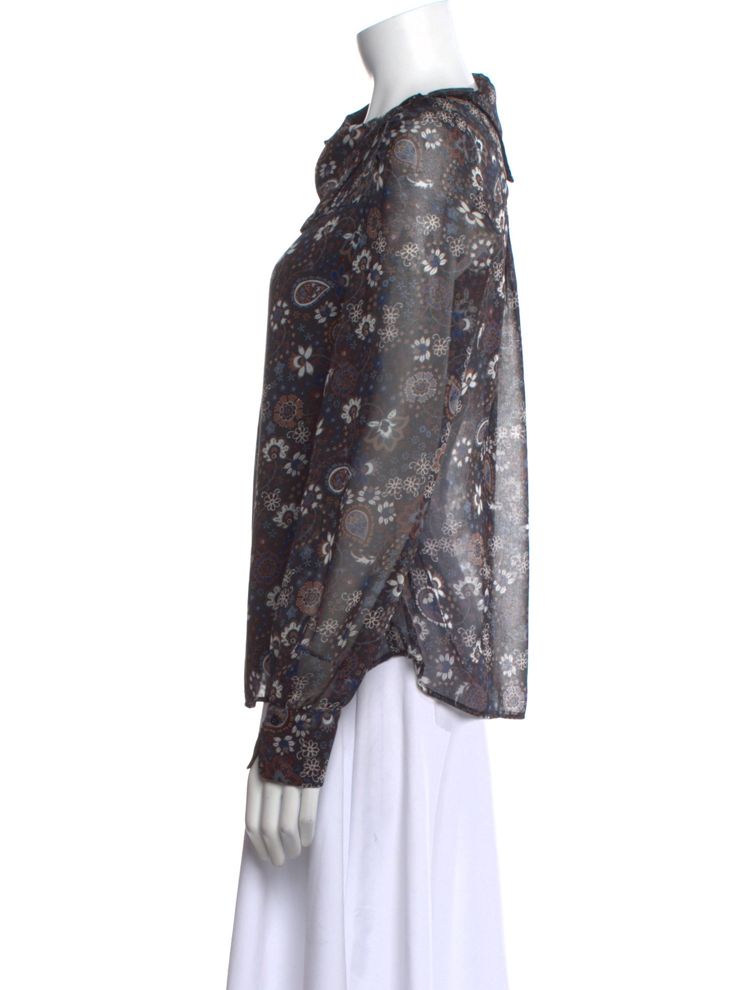 See by Chloé Floral Print Cowl Neck Blouse