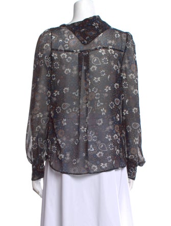 See by Chloé Floral Print Cowl Neck Blouse