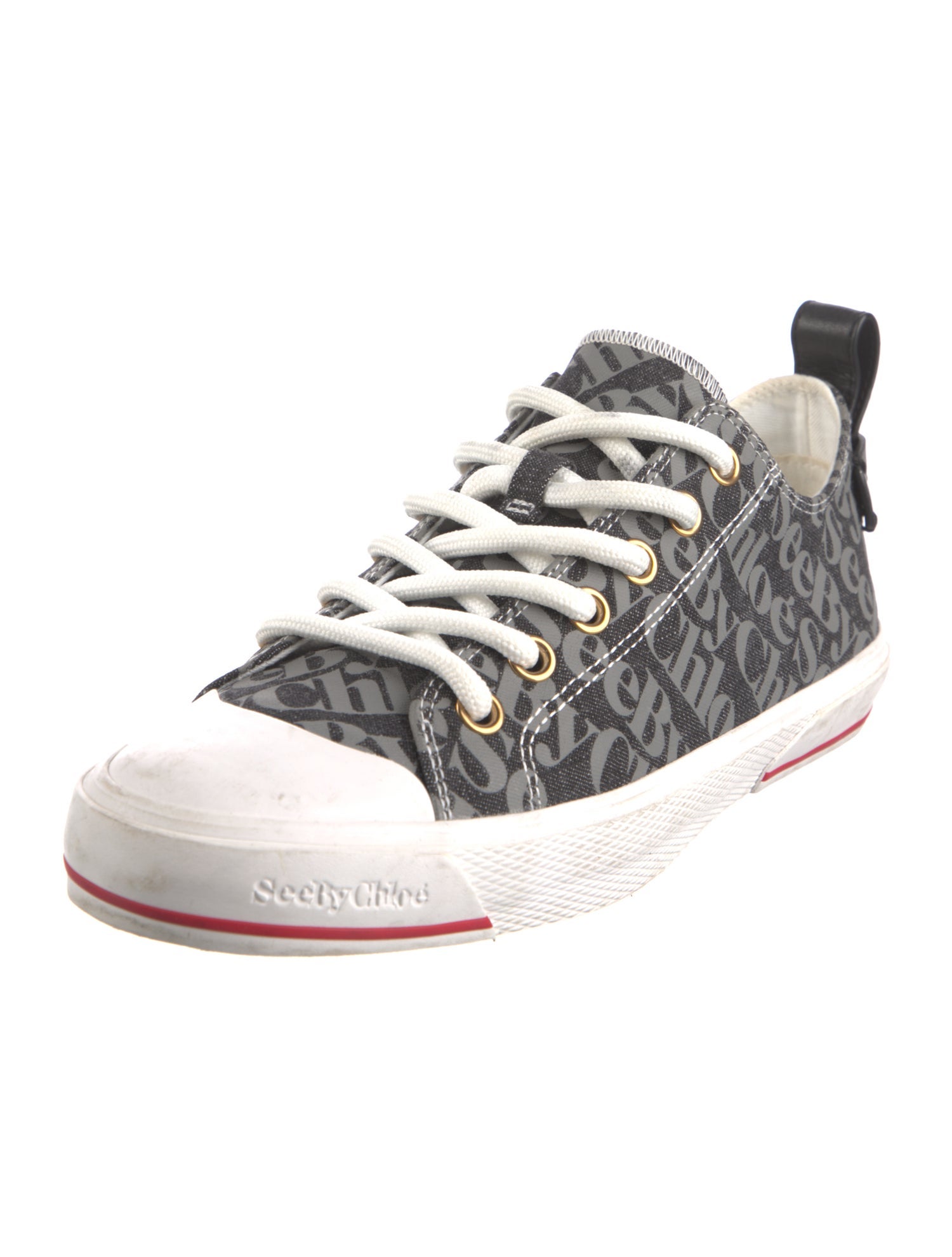 See by Chloé Denim Printed Sneakers