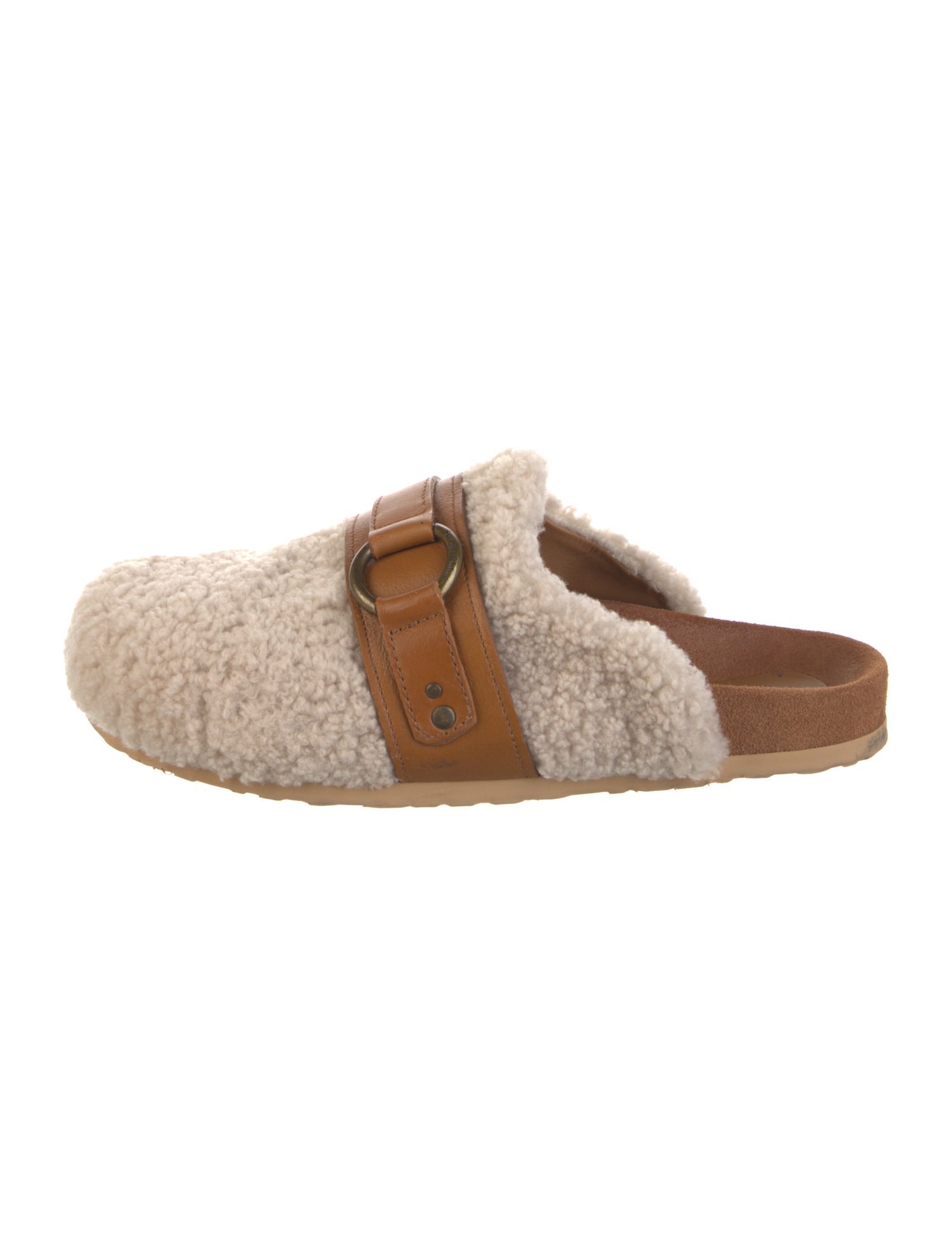 See by Chloé Shearling Printed Mules