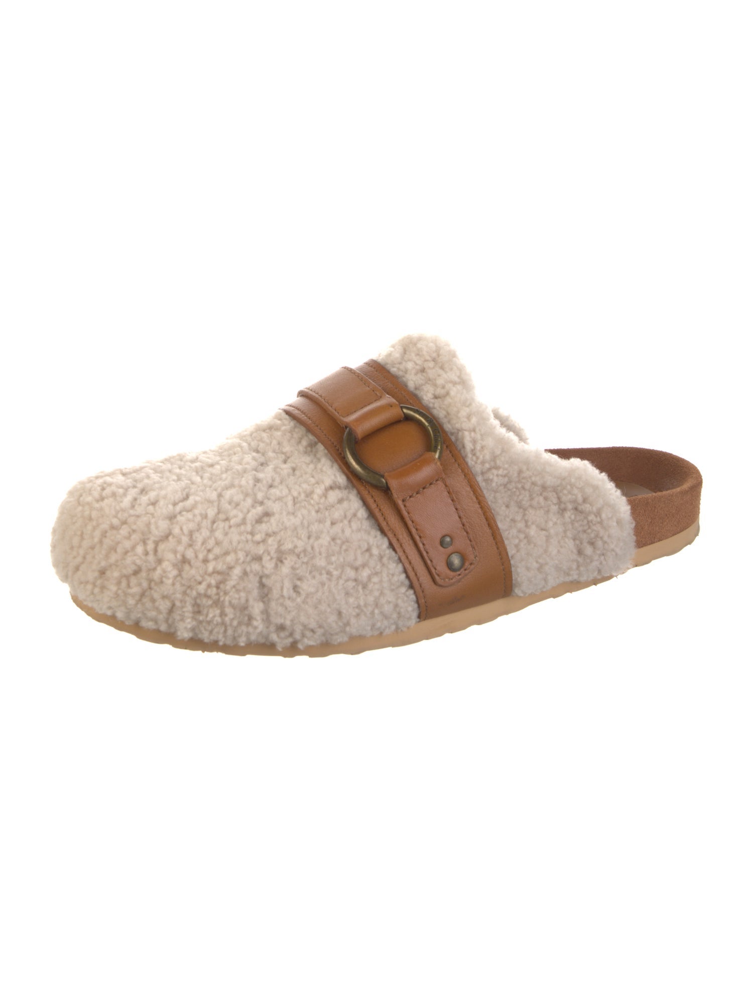 See by Chloé Shearling Printed Mules