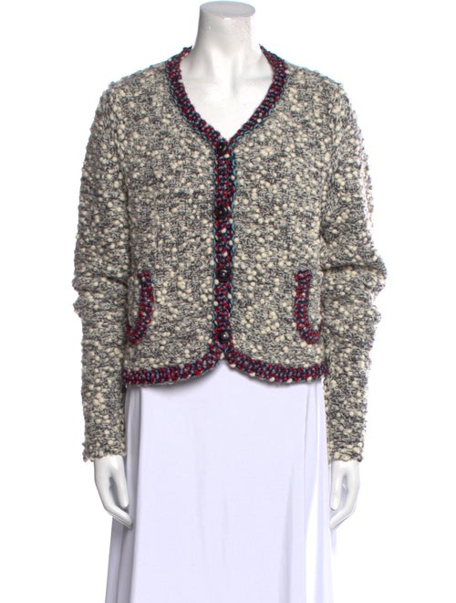 See by Chloé Virgin Wool Tweed Pattern Sweater
