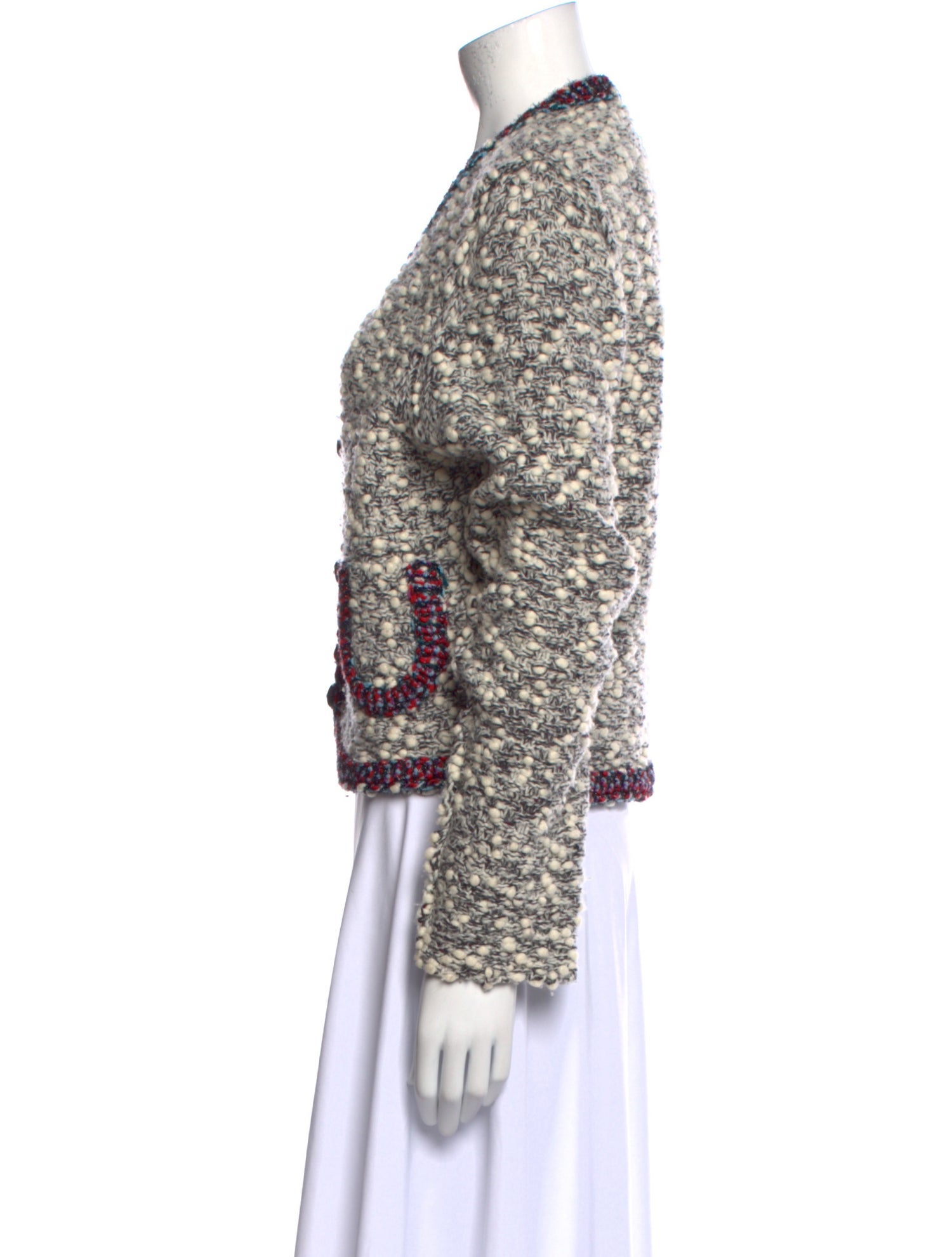 See by Chloé Virgin Wool Tweed Pattern Sweater