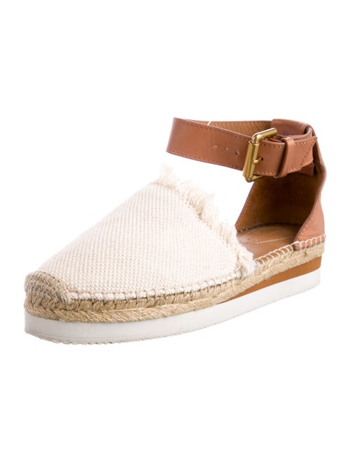 See by Chloé Canvas Raw-Edge Trim Espadrilles