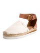 See by Chloé Canvas Raw-Edge Trim Espadrilles