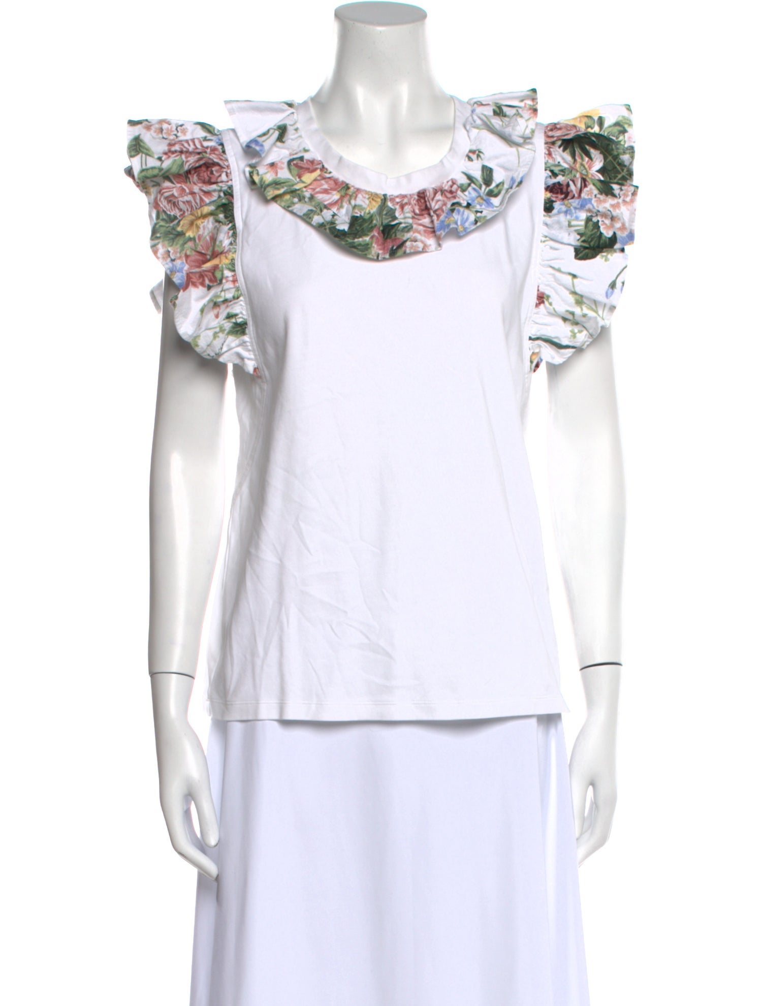 See by Chloé Printed Scoop Neck Top