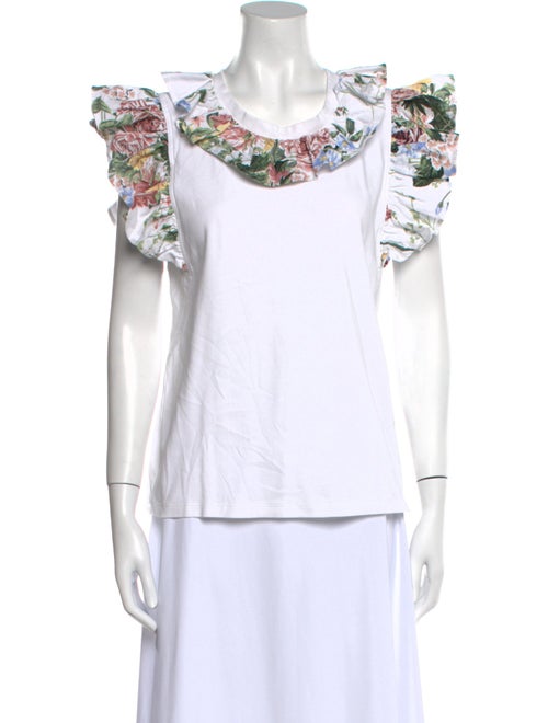 See by Chloé Printed Scoop Neck Top