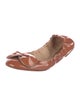 See by Chloé Patent Leather Bow Accents Ballet Flats