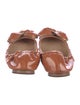 See by Chloé Patent Leather Bow Accents Ballet Flats