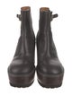 See by Chloé Leather Grosgrain Trim Boots