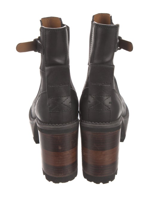 See by Chloé Leather Grosgrain Trim Boots