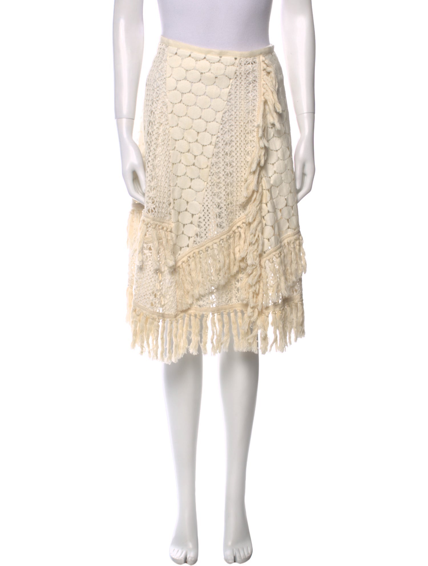 See by Chloé Lace Pattern Knee-Length Skirt