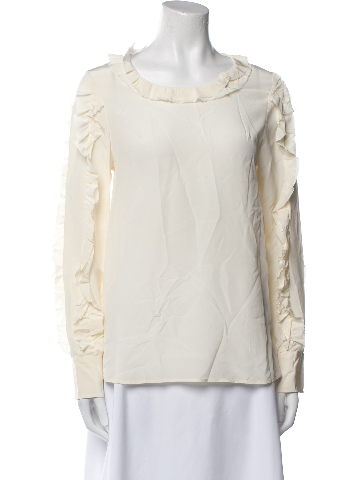 See by Chloé Silk Scoop Neck Blouse