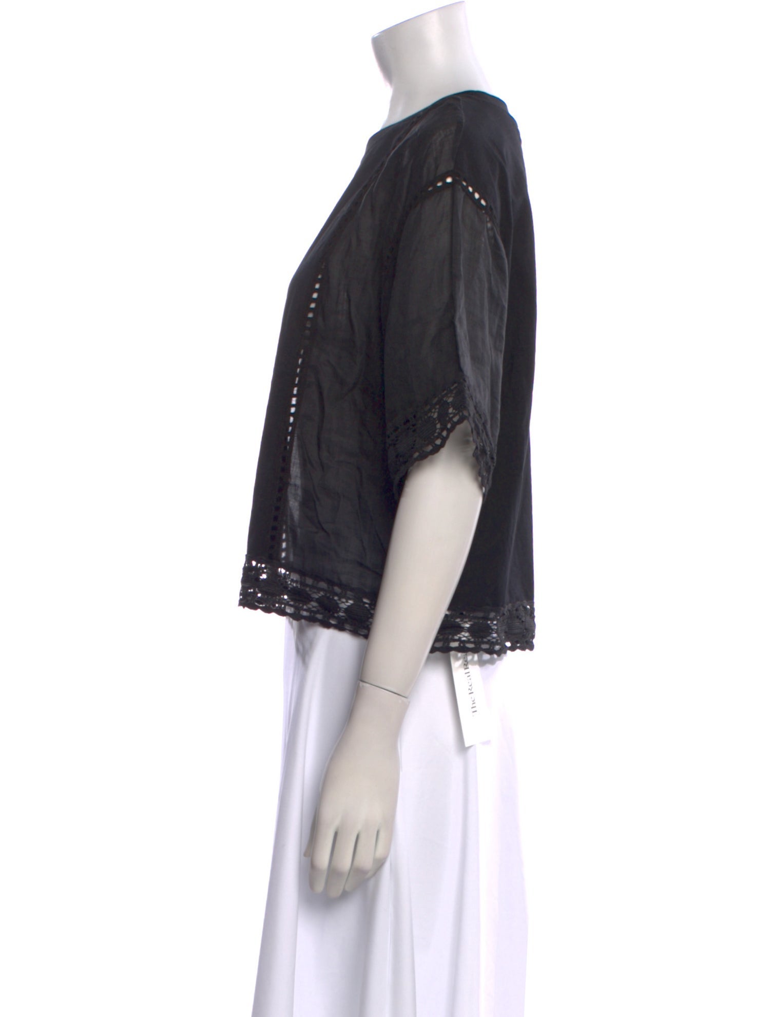 See by Chloé Crew Neck Short Sleeve Crop Top