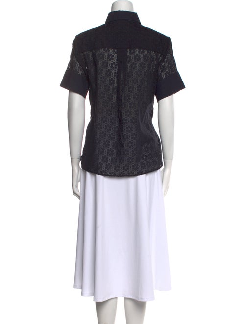 See by Chloé Printed Short Sleeve Button-Up Top