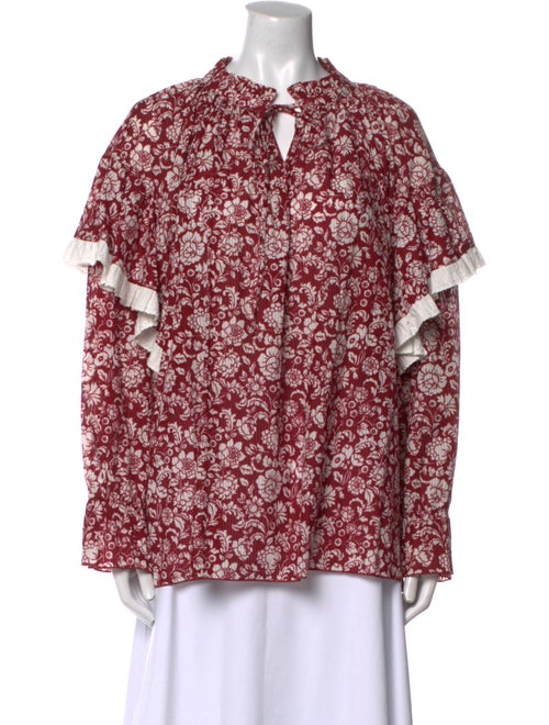 See by Chloé Floral Print V-Neck Blouse