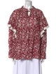 See by Chloé Floral Print V-Neck Blouse