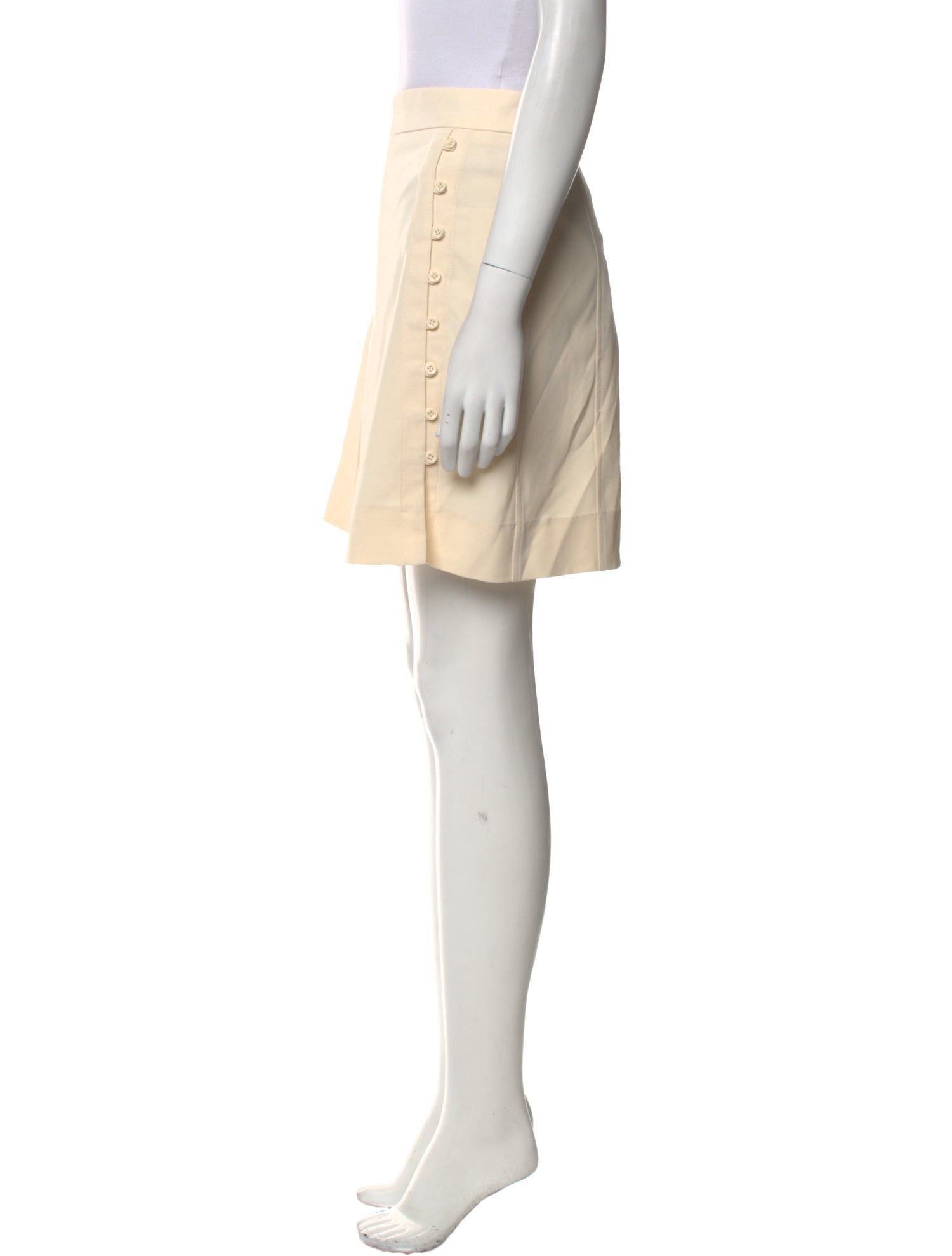 See by Chloé Leather Trim Embellishment Mini Skirt