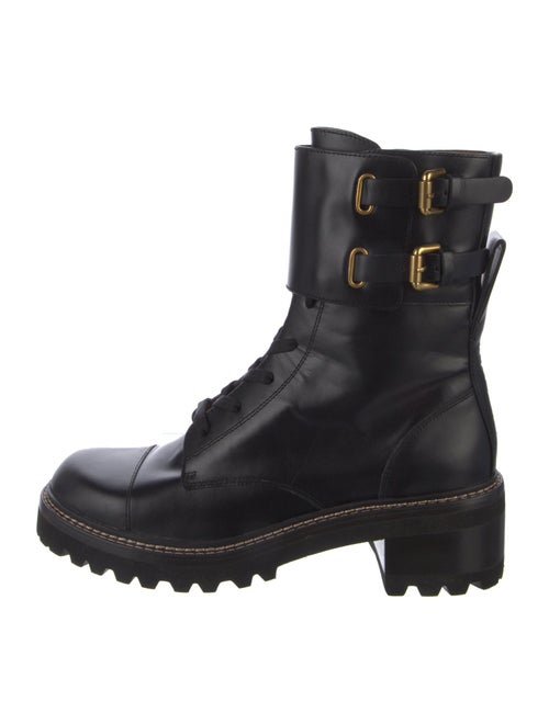 See by Chloé Leather Combat Boots