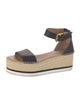 See by Chloé Leather Whipstitch Trim Espadrilles