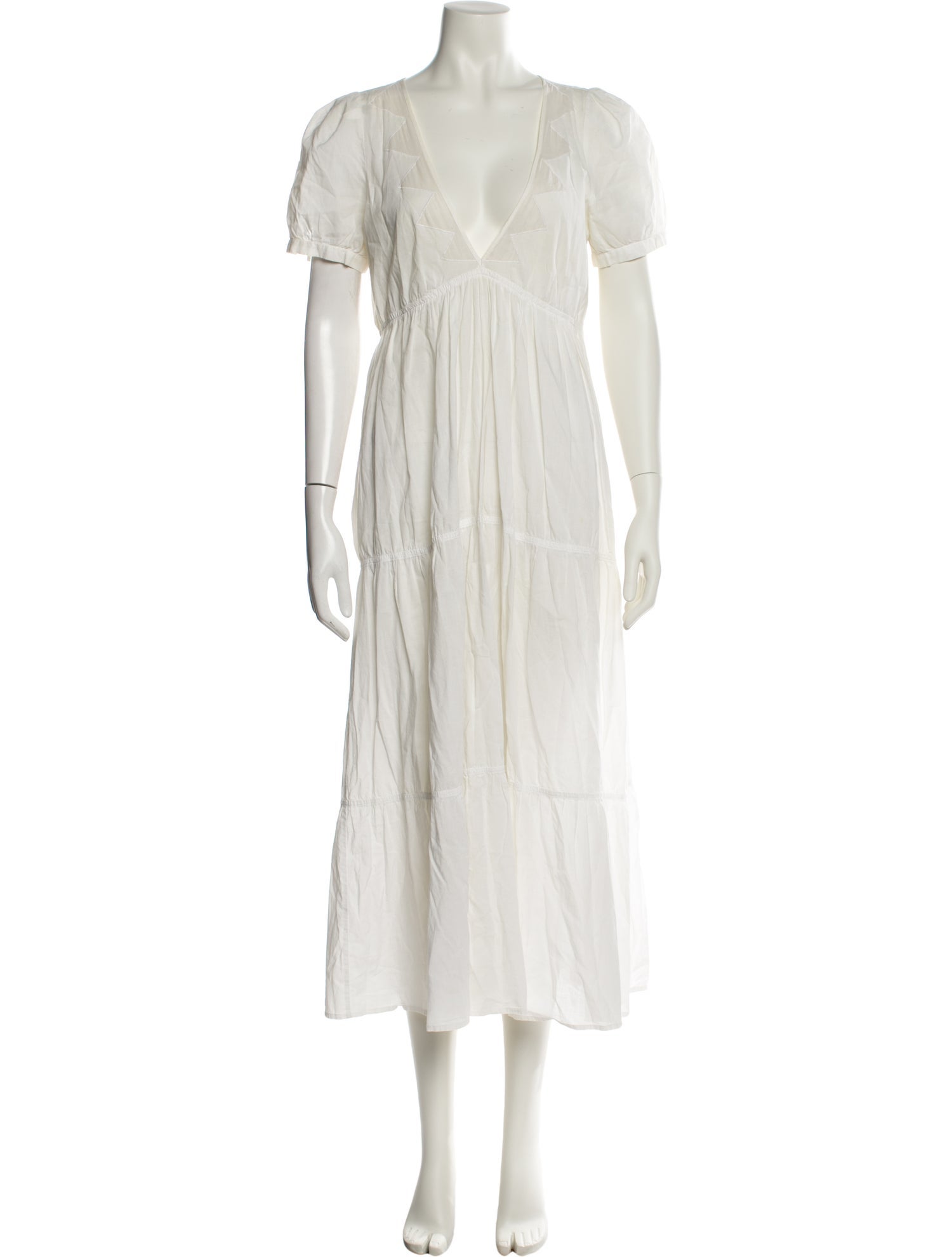 See by Chloé V-Neck Midi Length Dress