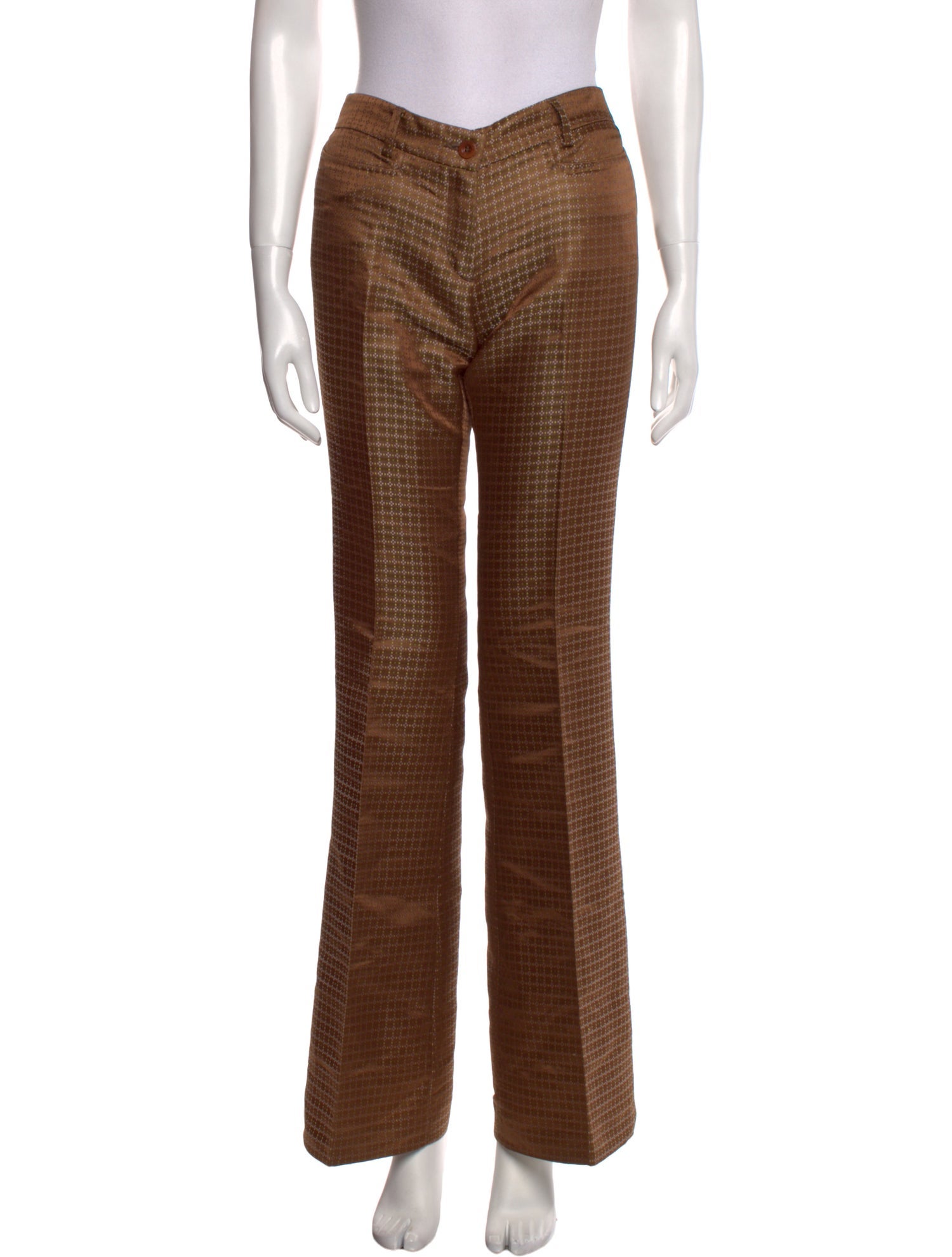 See by Chloé Plaid Print Wide Leg Pants