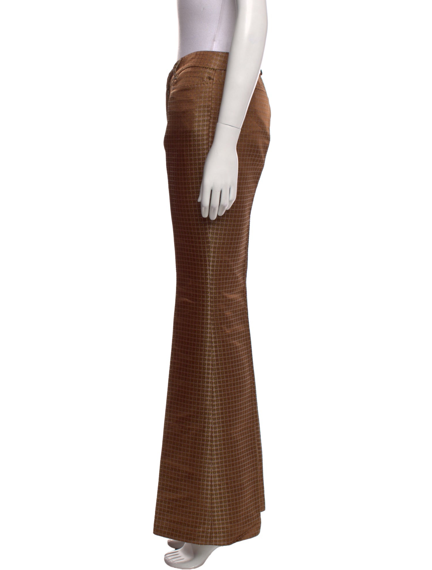 See by Chloé Plaid Print Wide Leg Pants