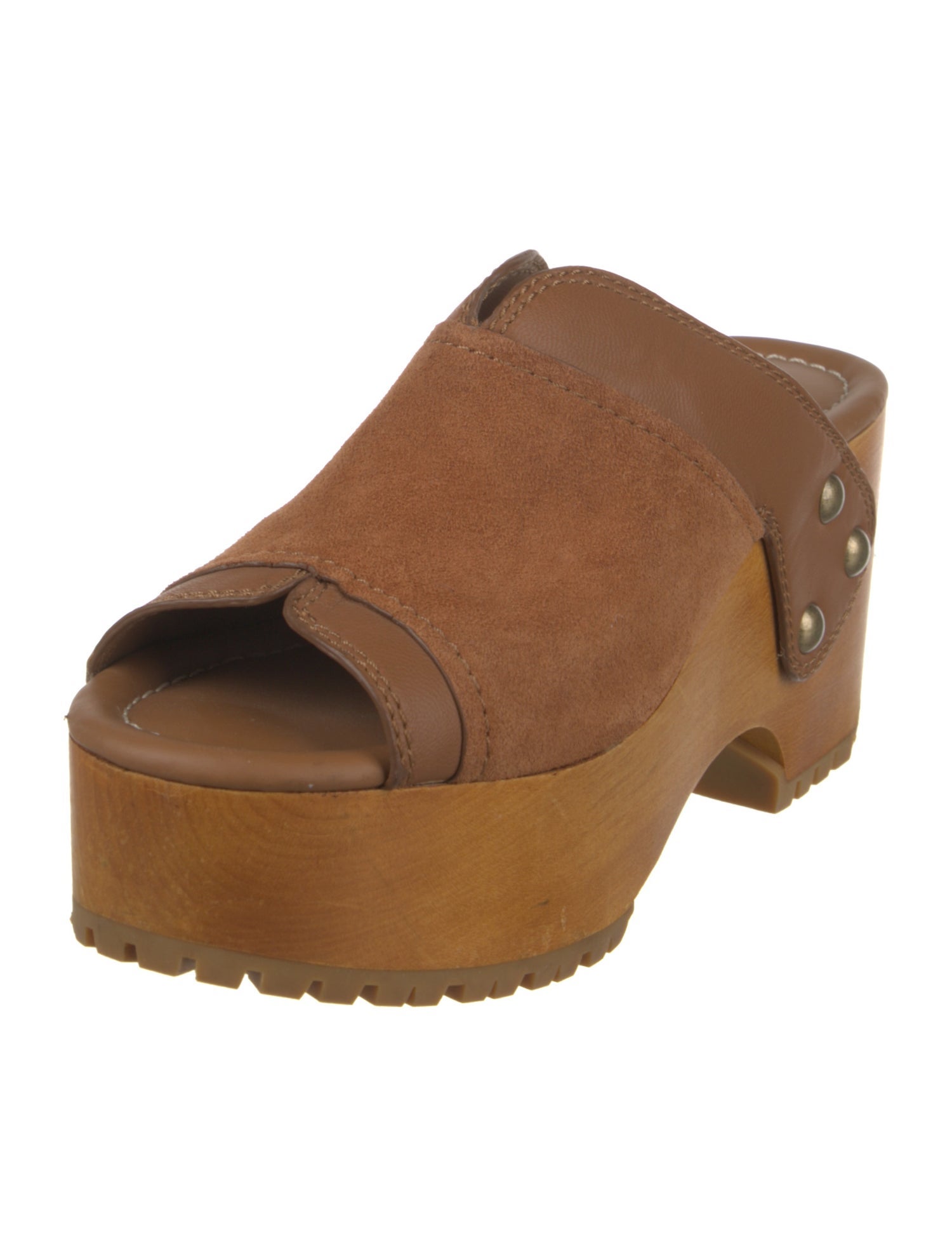 See by Chloé Suede Studded Accents Slingback Sandals