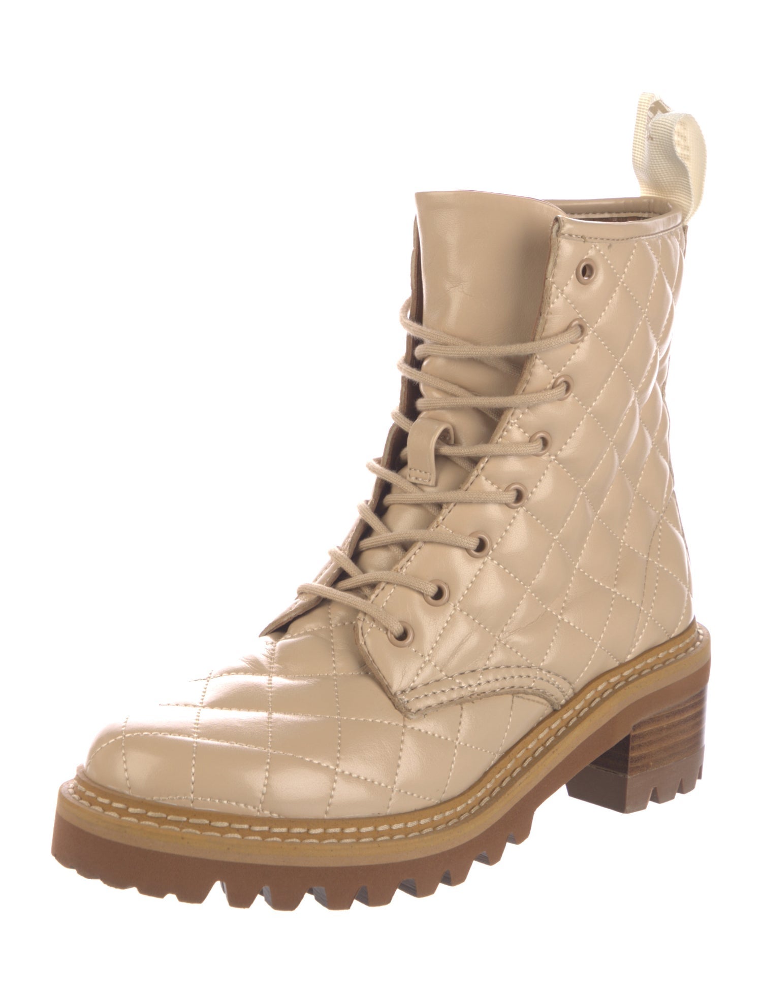 See by Chloé Leather Combat Boots