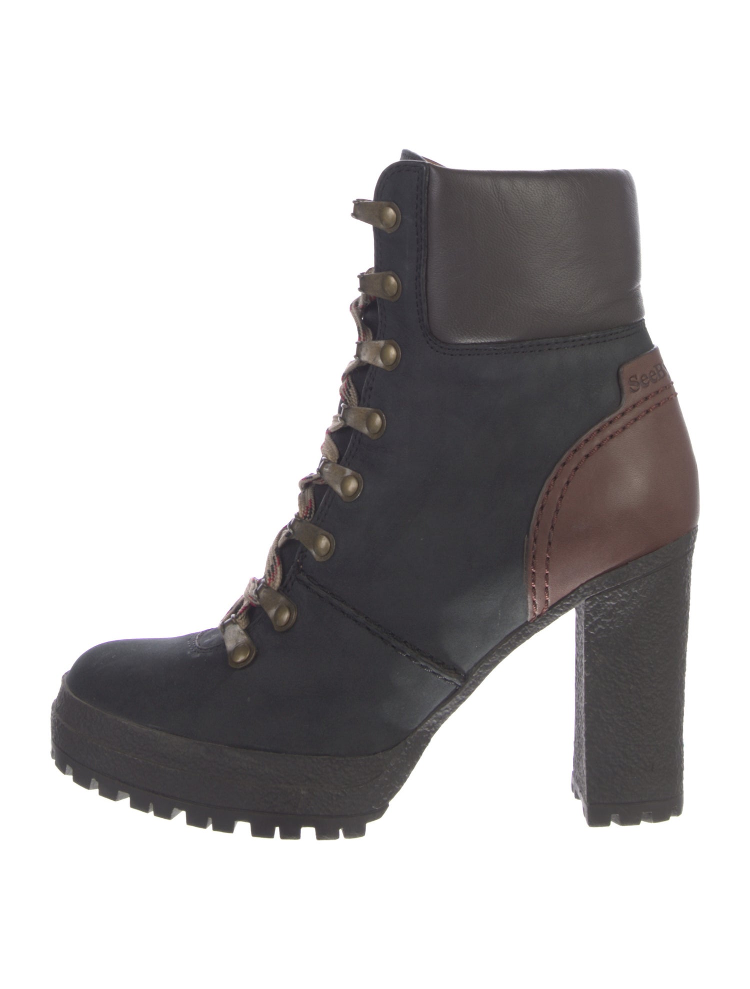 See by Chloé Suede Lace-Up Boots