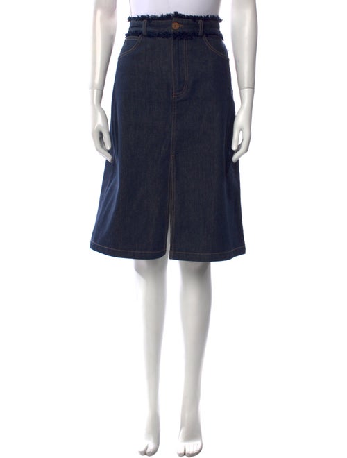 See by Chloé Fringe Trim Accent Knee-Length Skirt