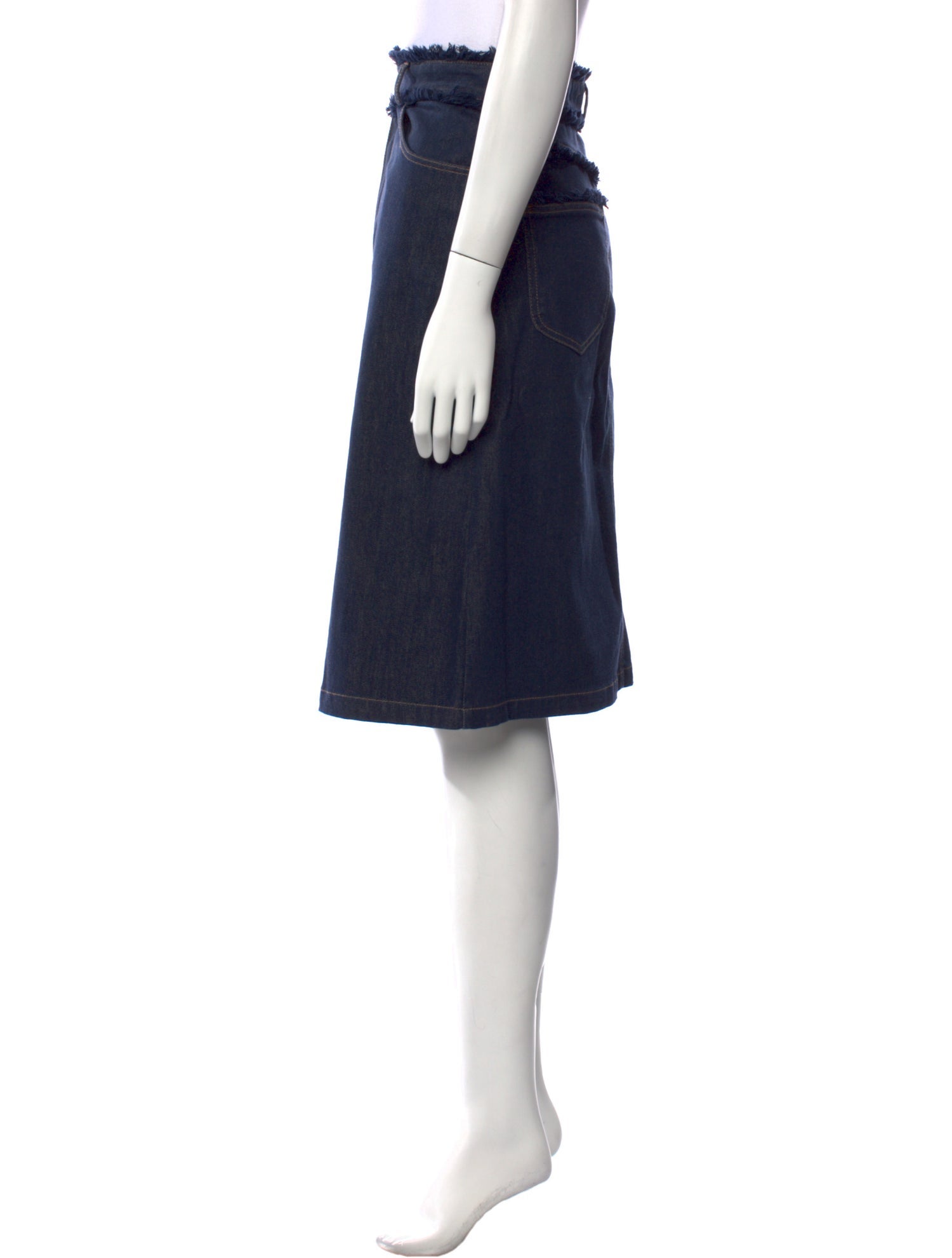 See by Chloé Fringe Trim Accent Knee-Length Skirt