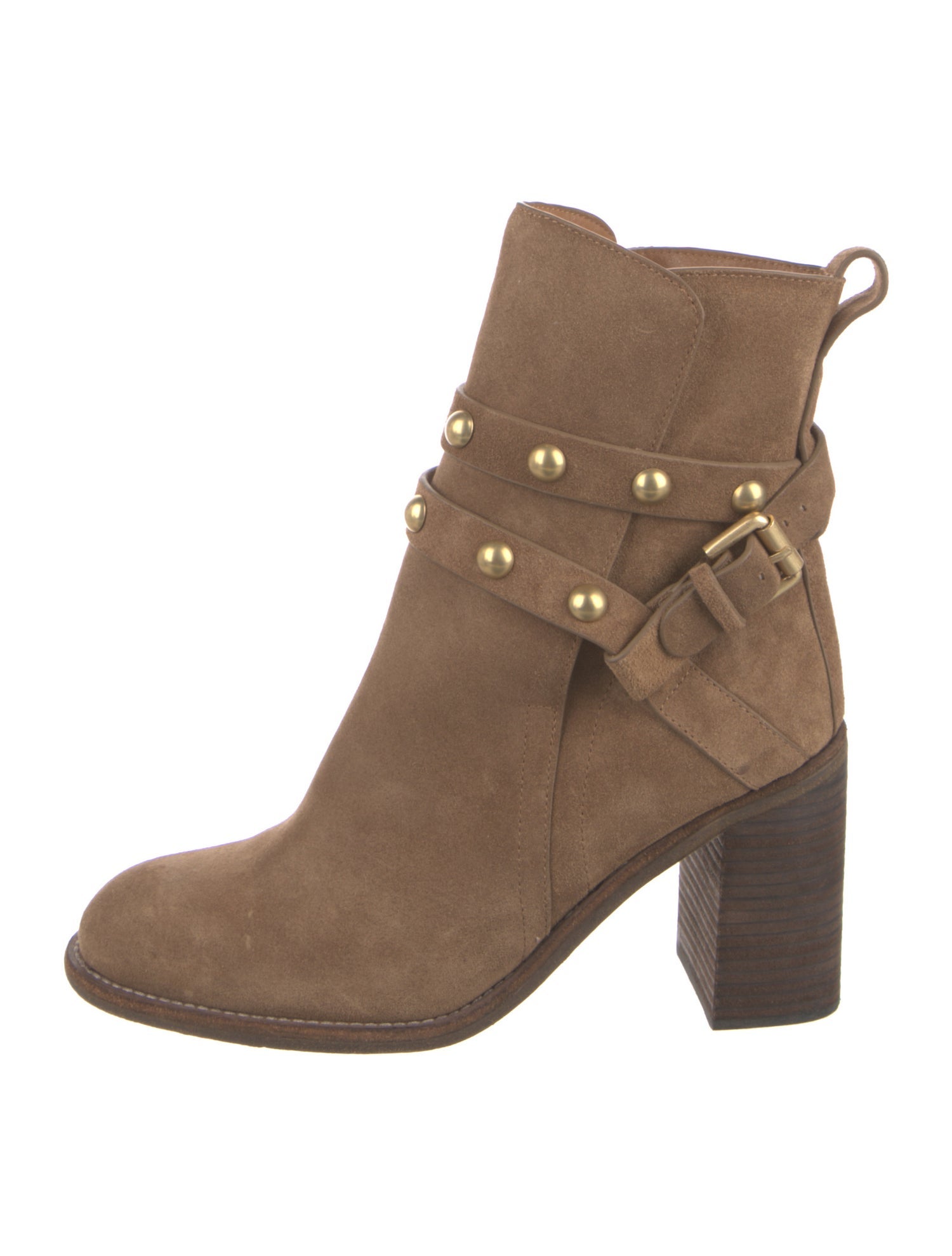 See by Chloé Suede Studded Accents Boots