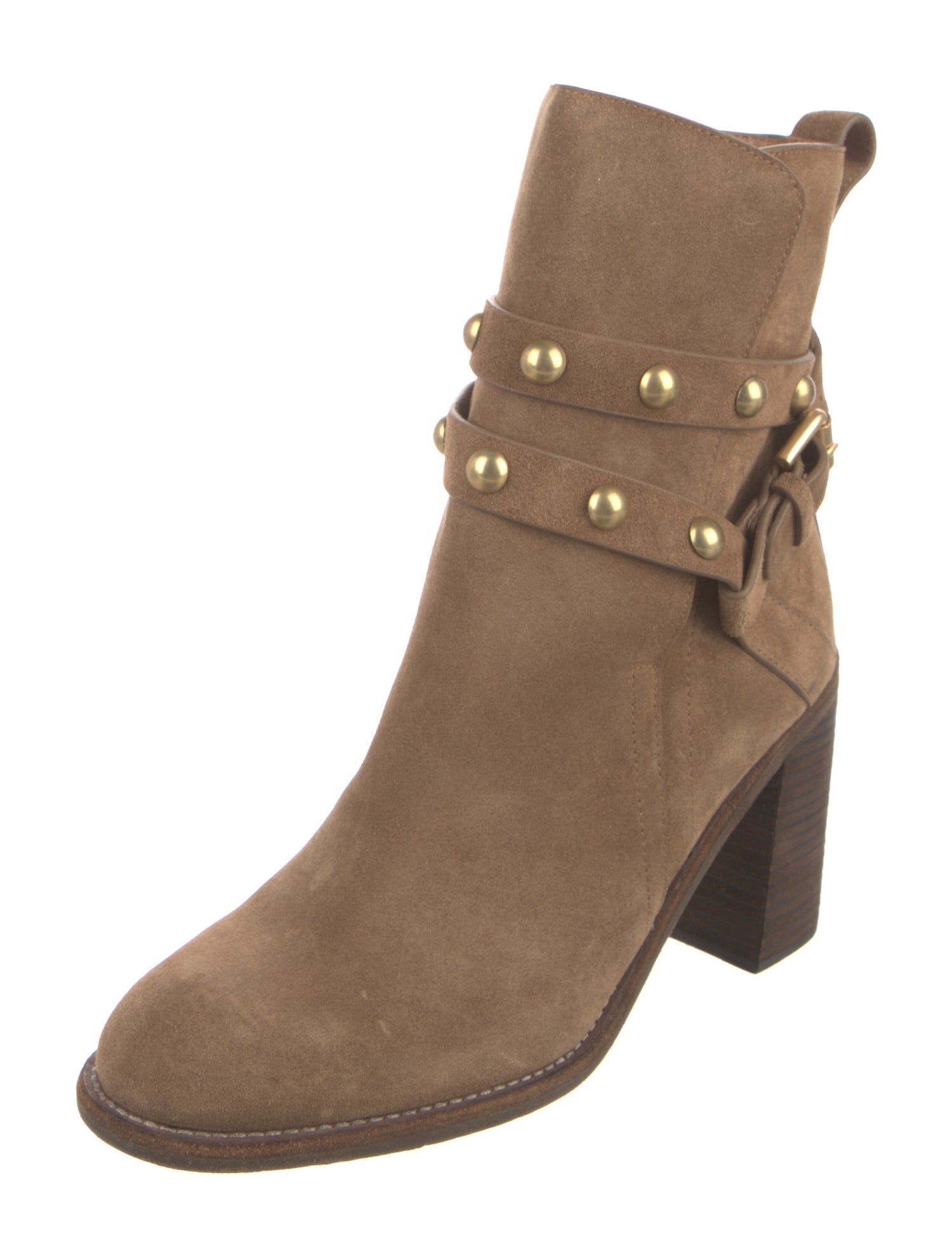 See by Chloé Suede Studded Accents Boots