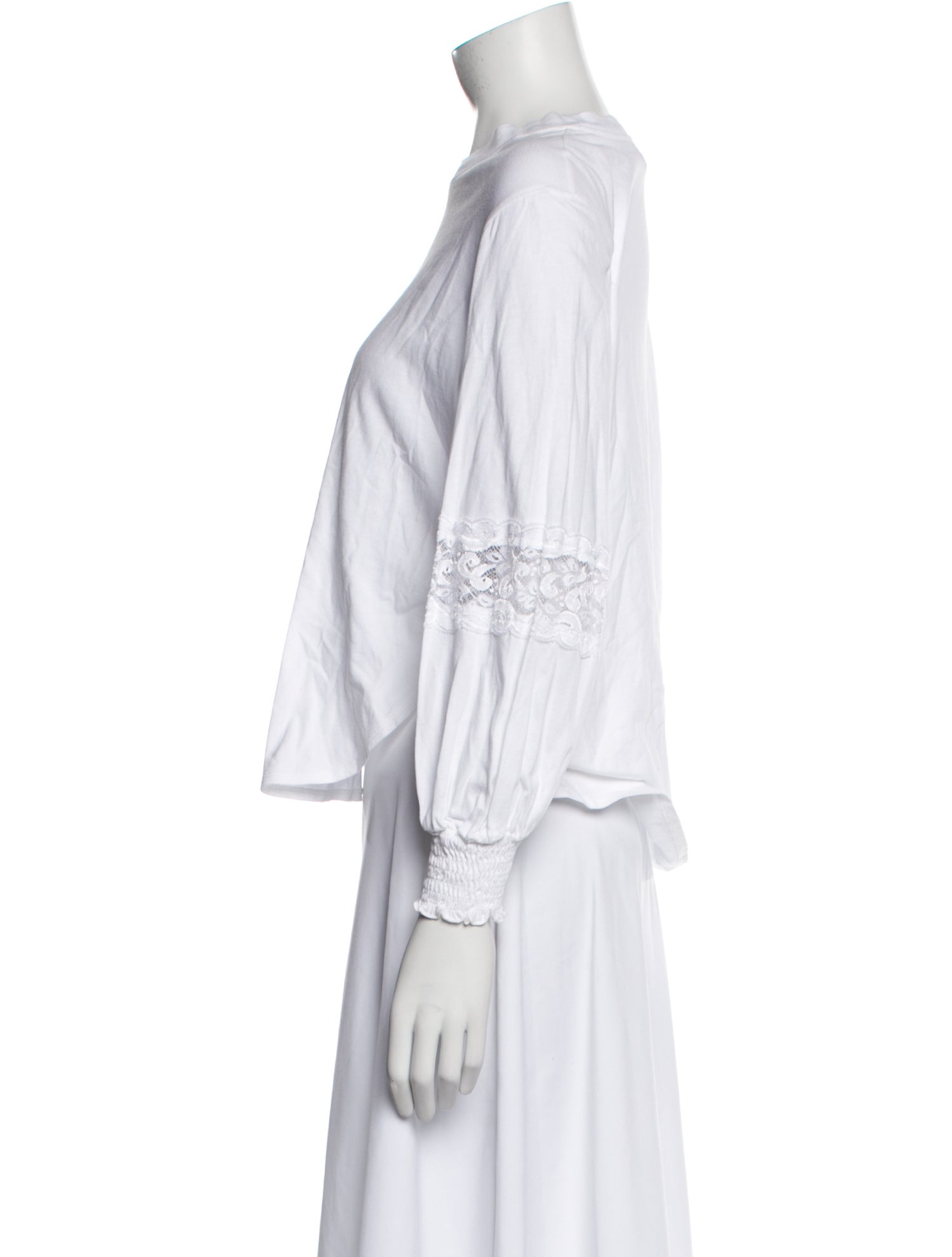 See by Chloé Bateau Neckline Three-Quarter Sleeve Crop Top