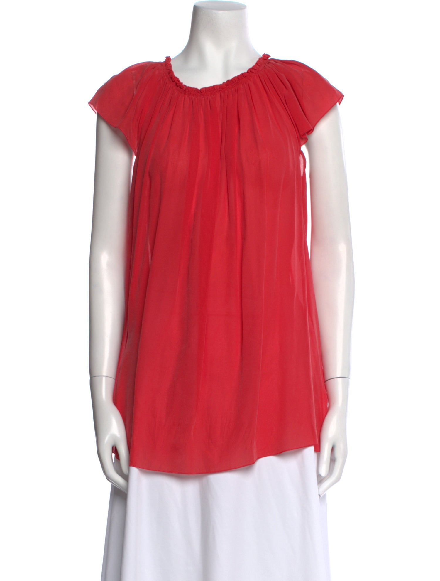 See by Chloé Silk Scoop Neck Blouse