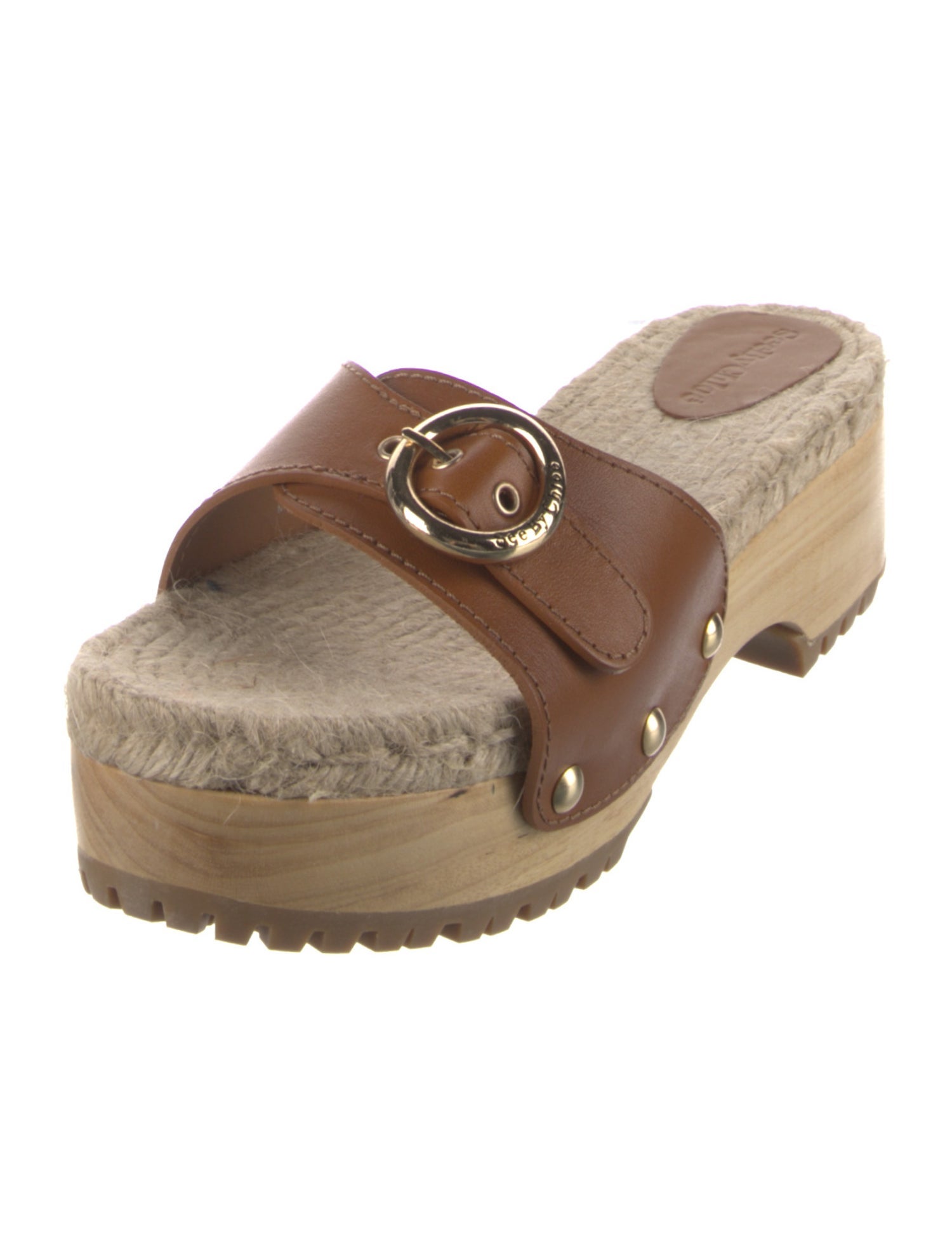 See by Chloé Leather Studded Accents Espadrilles