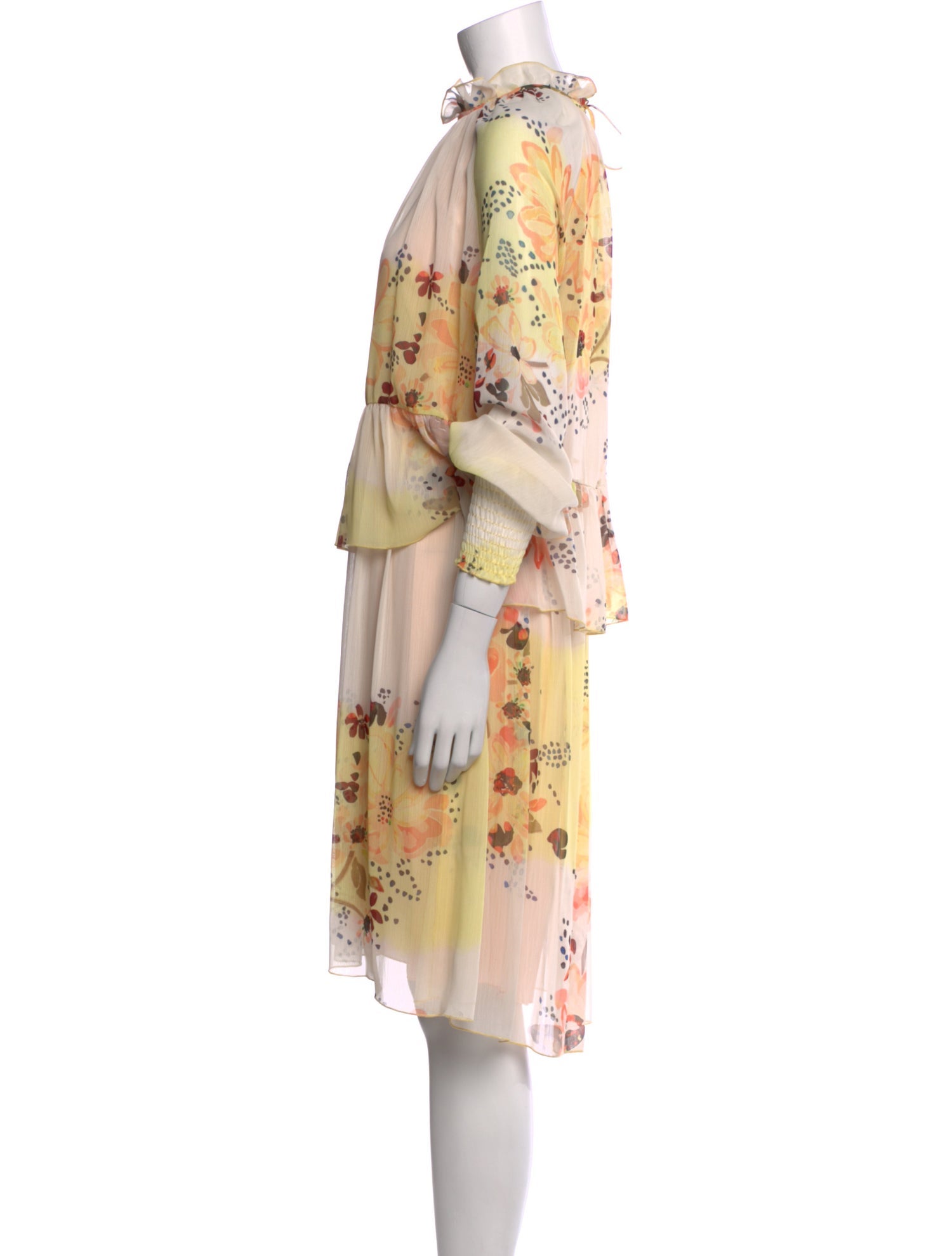 See by Chloé Floral Print Midi Length Dress w/ Tags