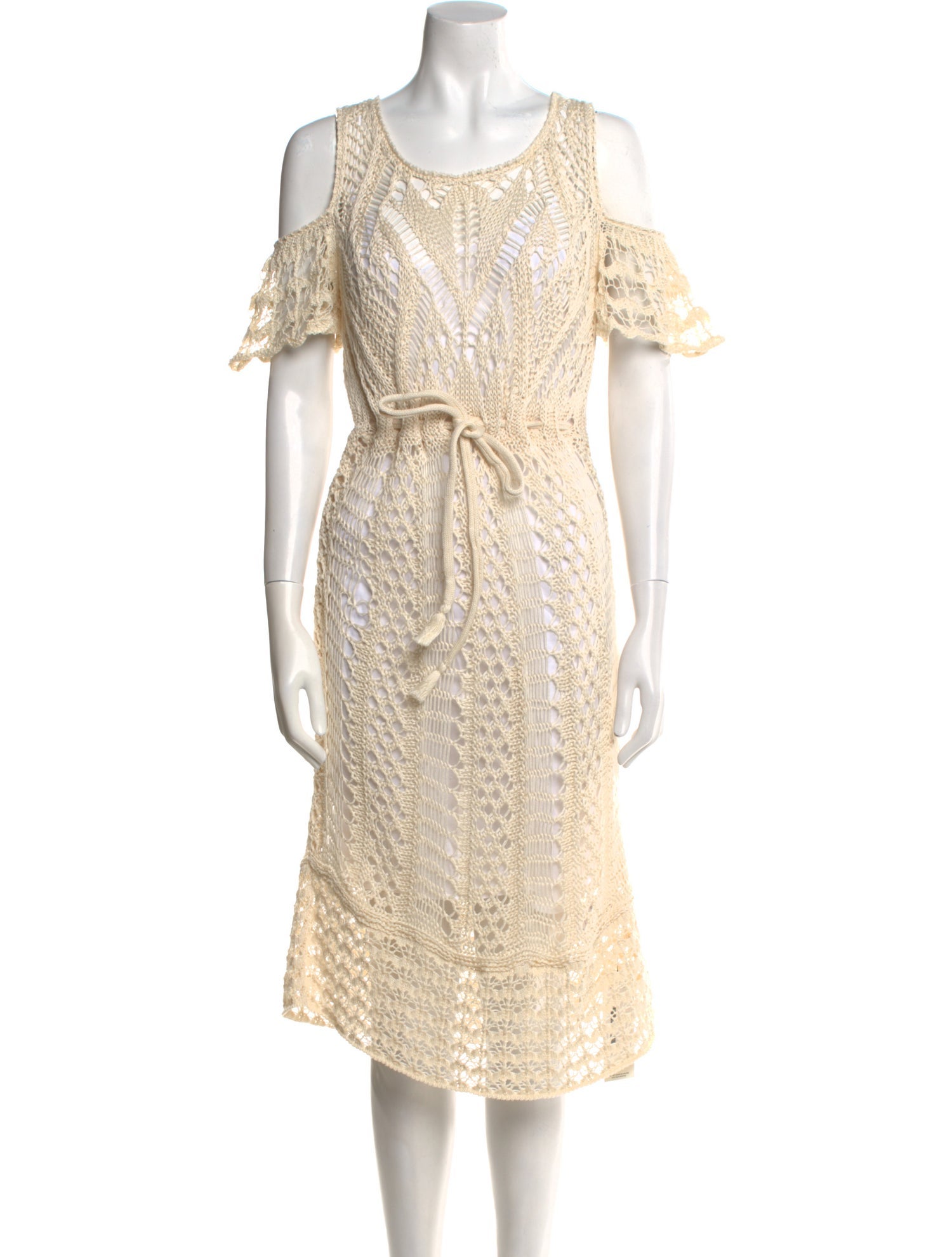 See by Chloé Scoop Neck Midi Length Dress