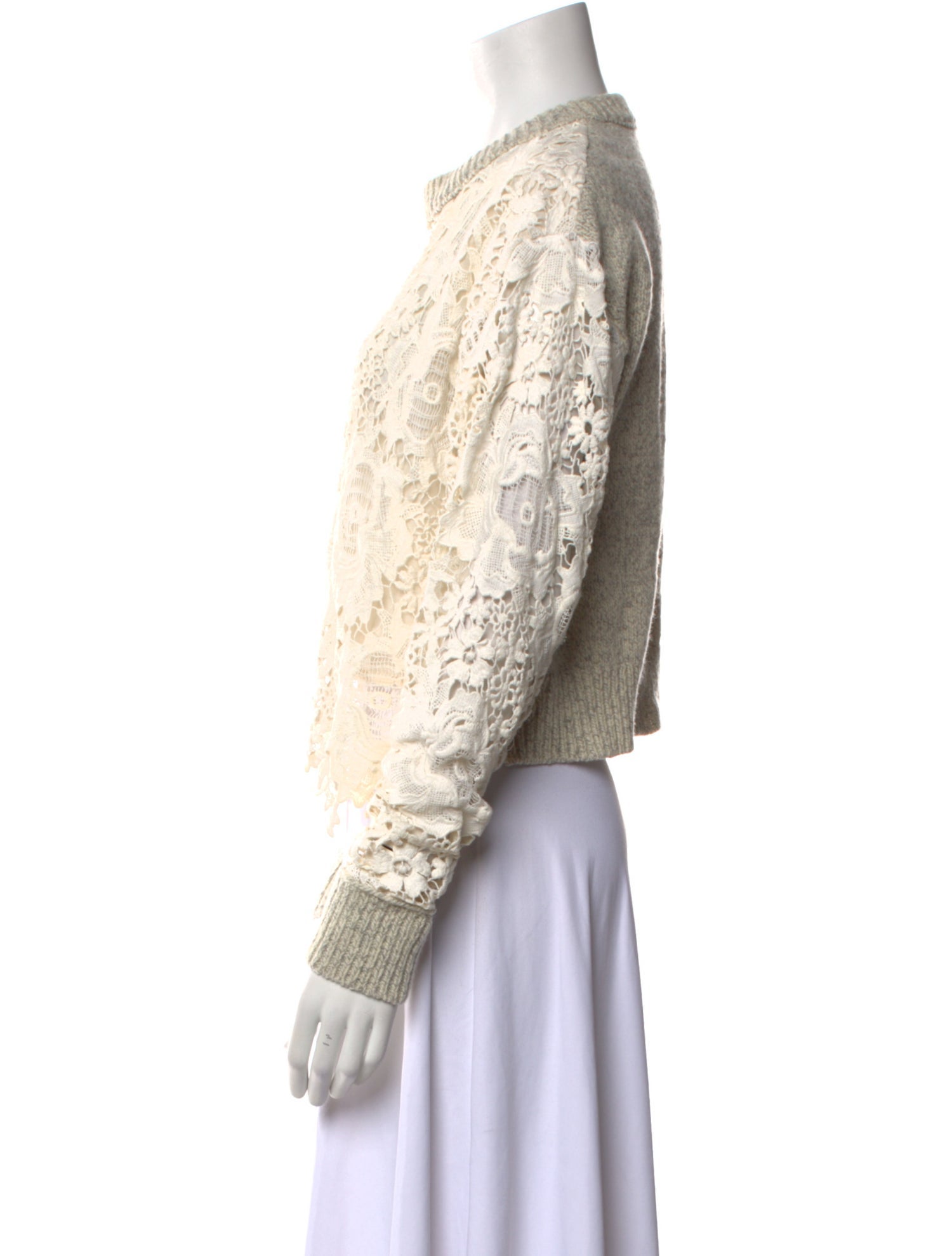 See by Chloé Wool Lace Pattern Sweater