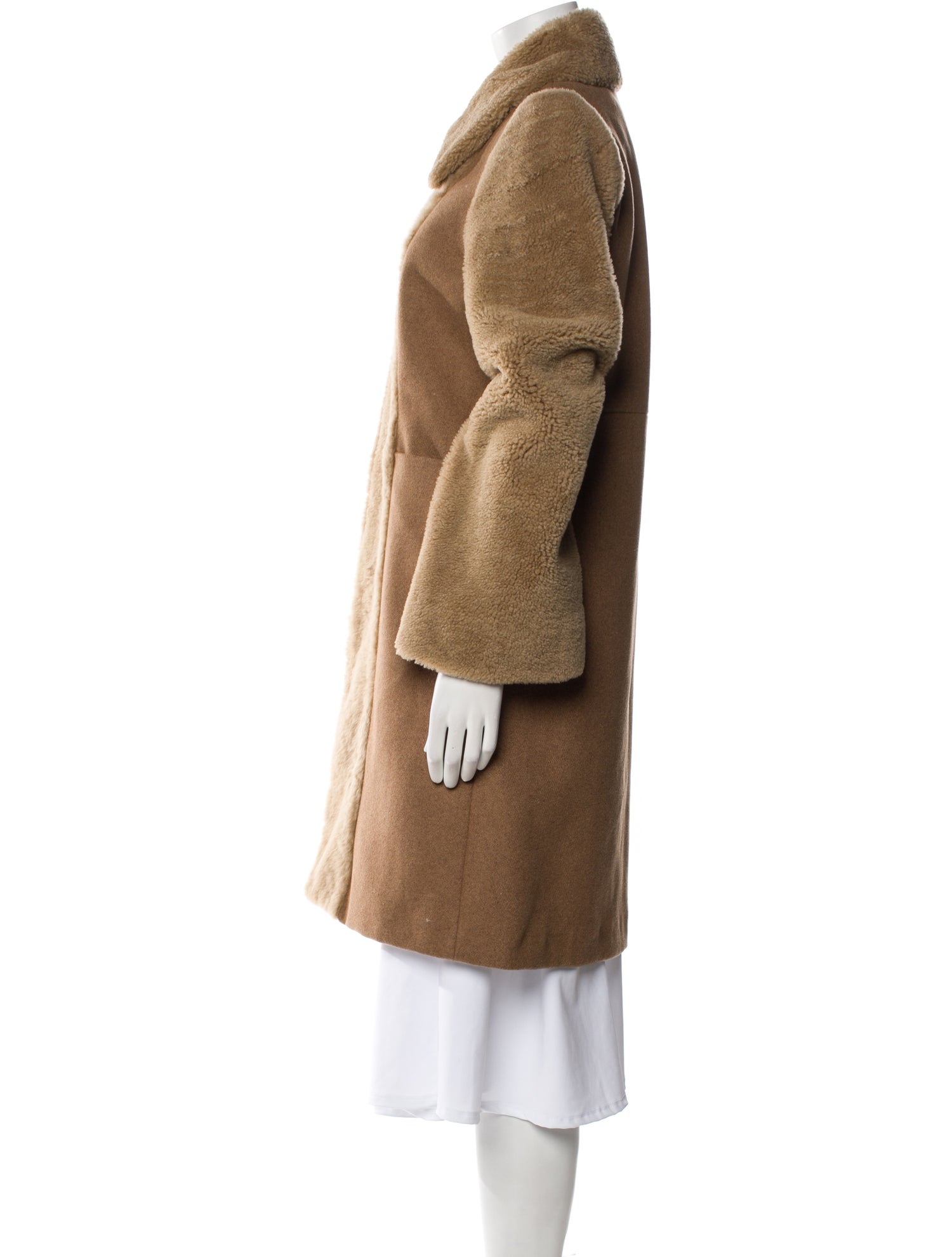 See by Chloé Wool Faux Fur Coat